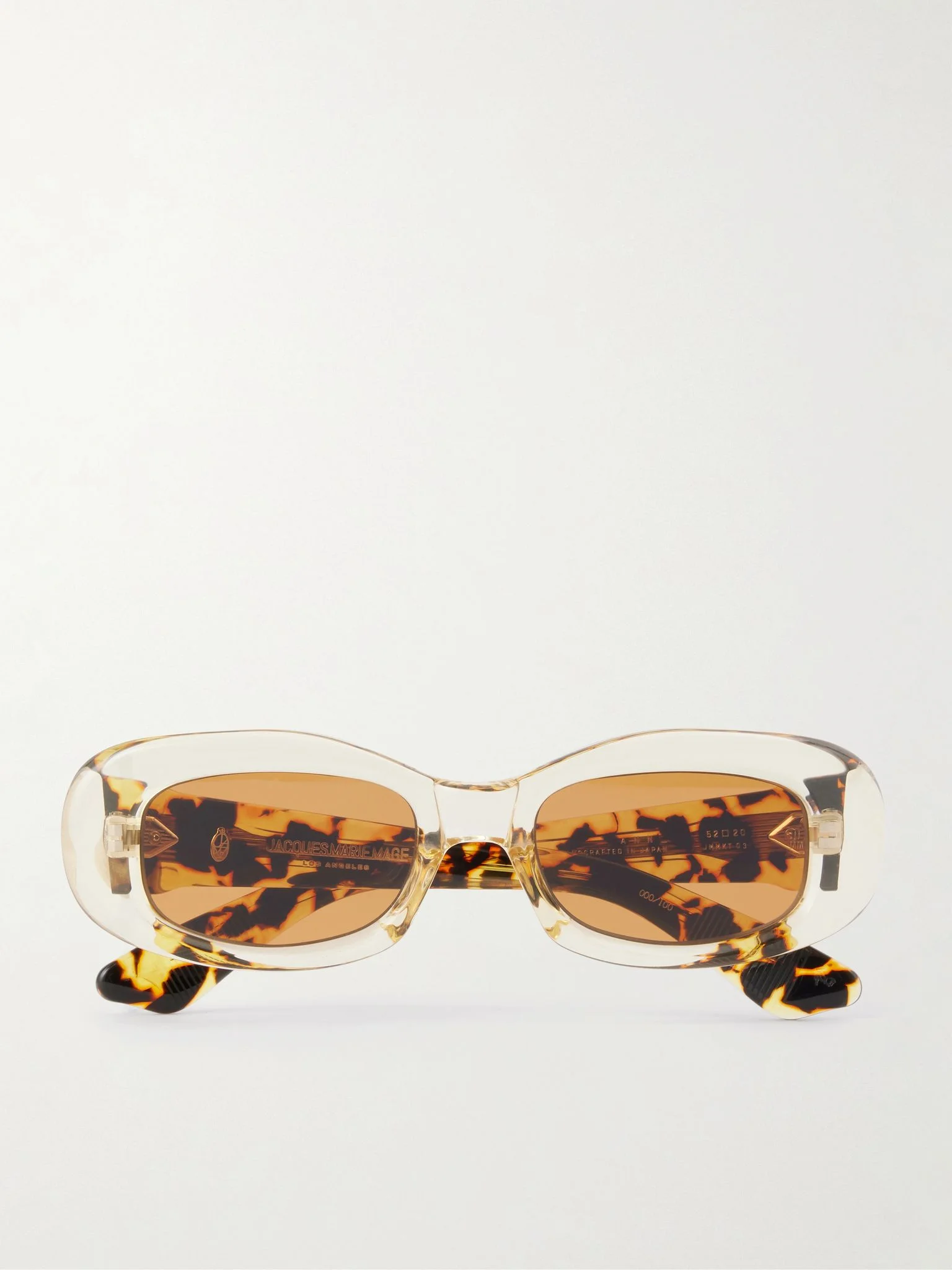 Ann oval-frame tortoiseshell acetate sunglasses Cream - 1