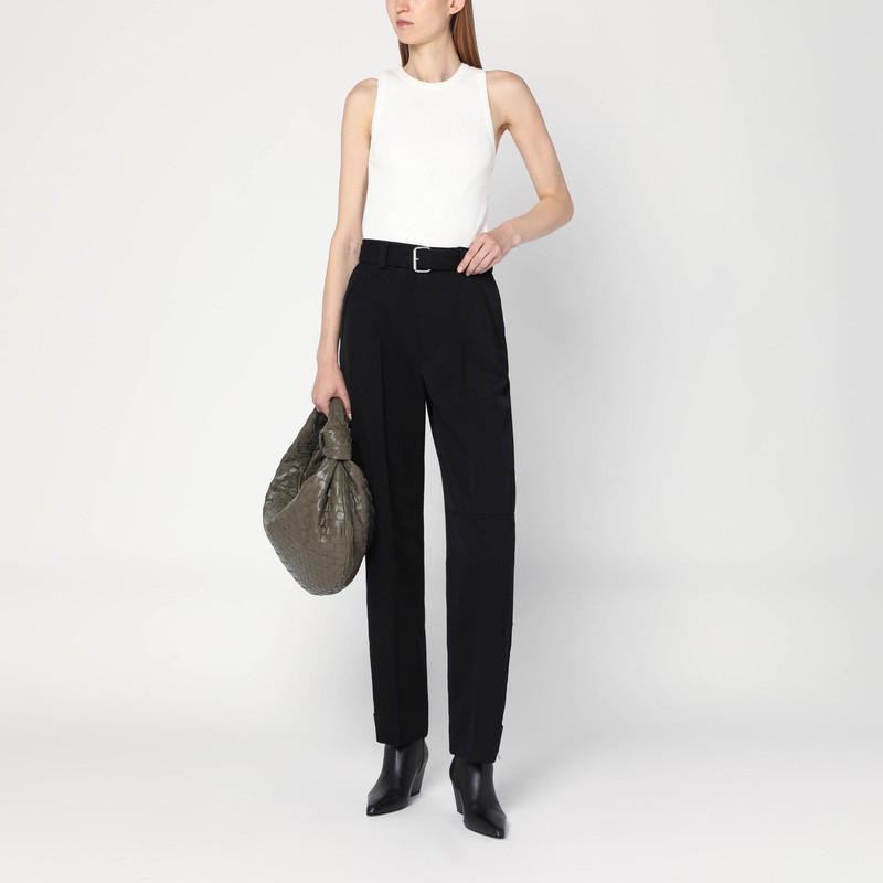 Bottega Veneta Black twill cotton trousers outlook