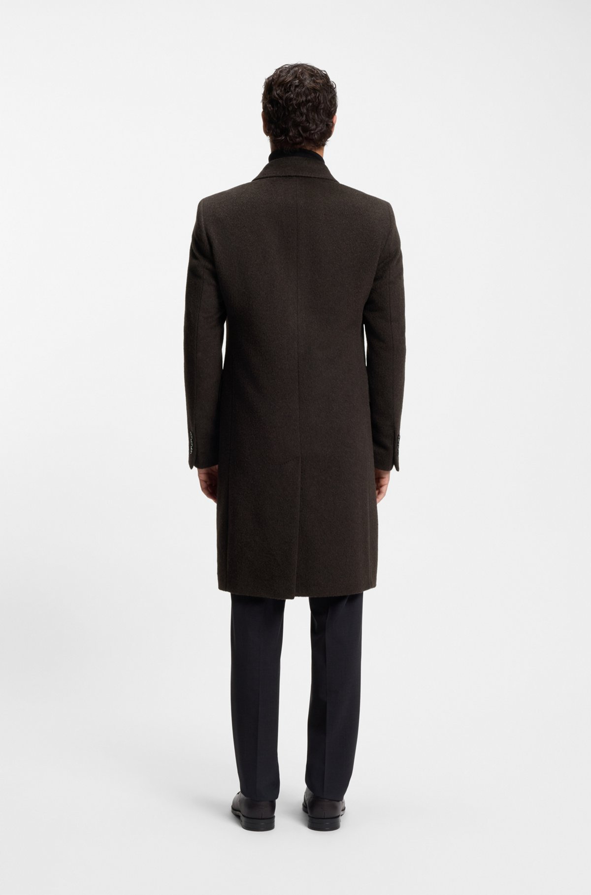 DOUBLE-BREASTED COAT IN AN ALPACA BLEND - 5