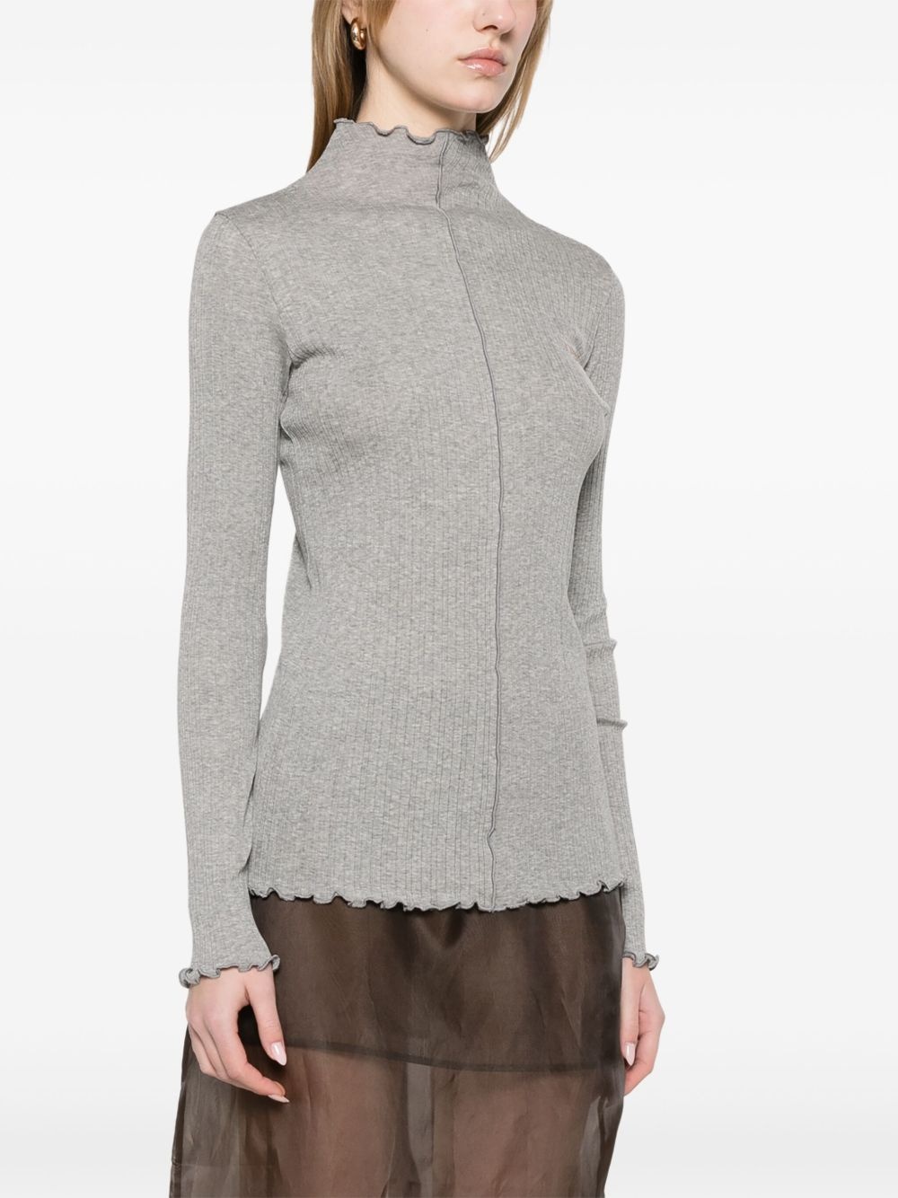 ribbed-knit top - 3