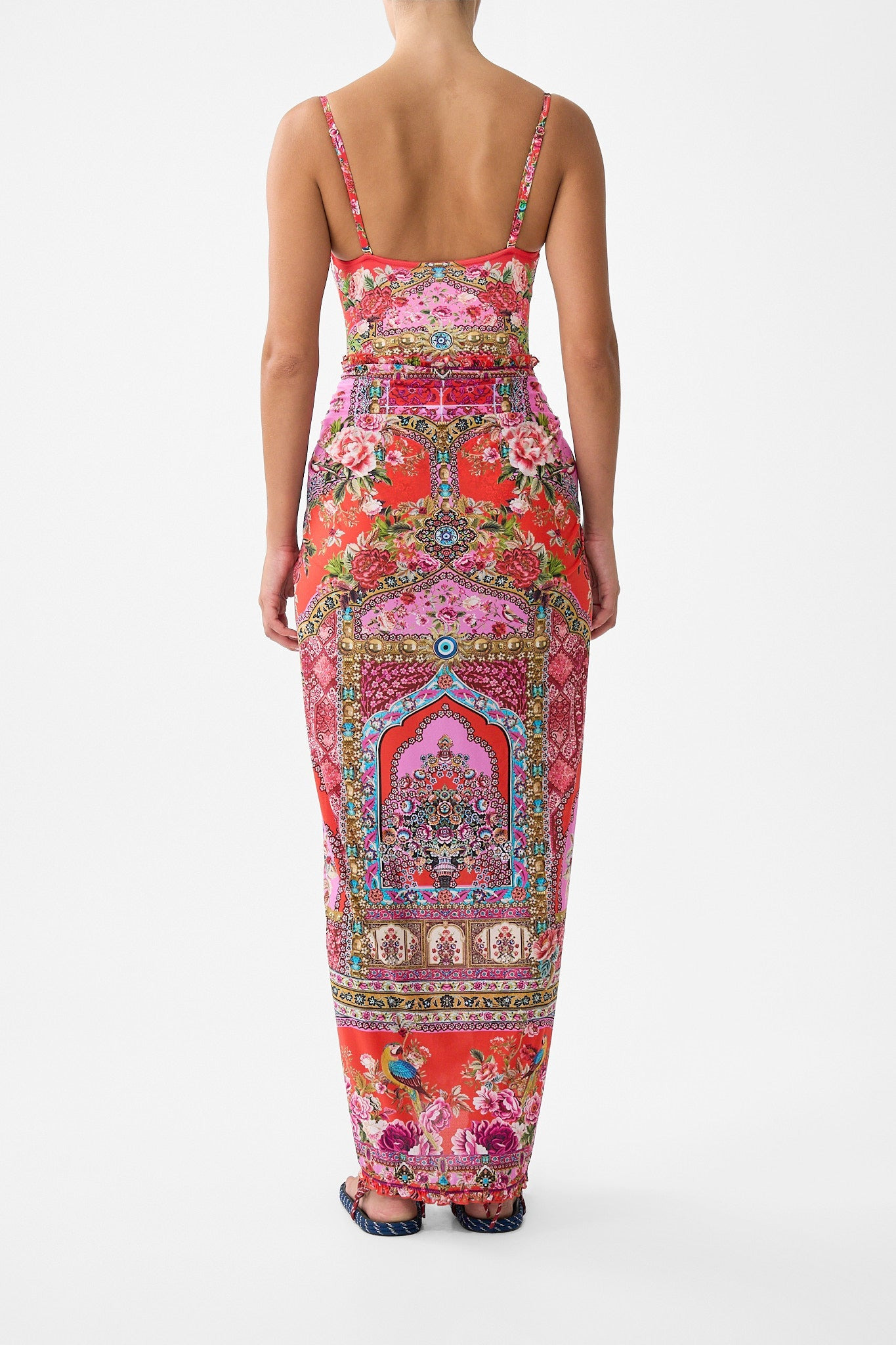 MULTI WEAR LONG SARONG WITH FRILL EDGE - 3