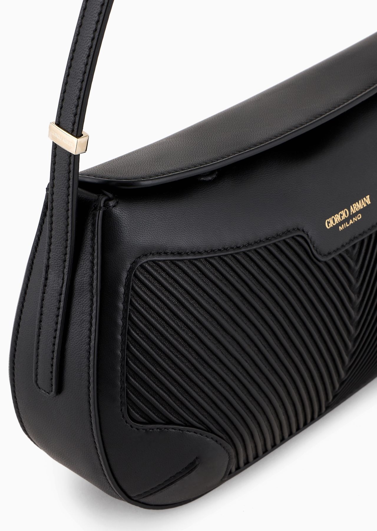 La Prima baguette bag in pleated nappa leather - 5