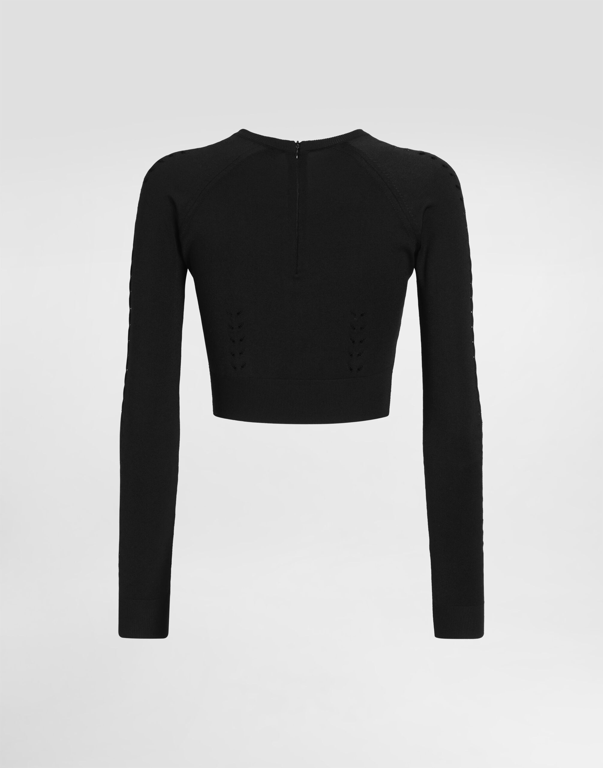 Cropped viscose sweater - 6