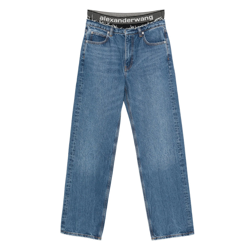 Alexander Wang Blue Denim - Straight-Leg Jeans Women - 1