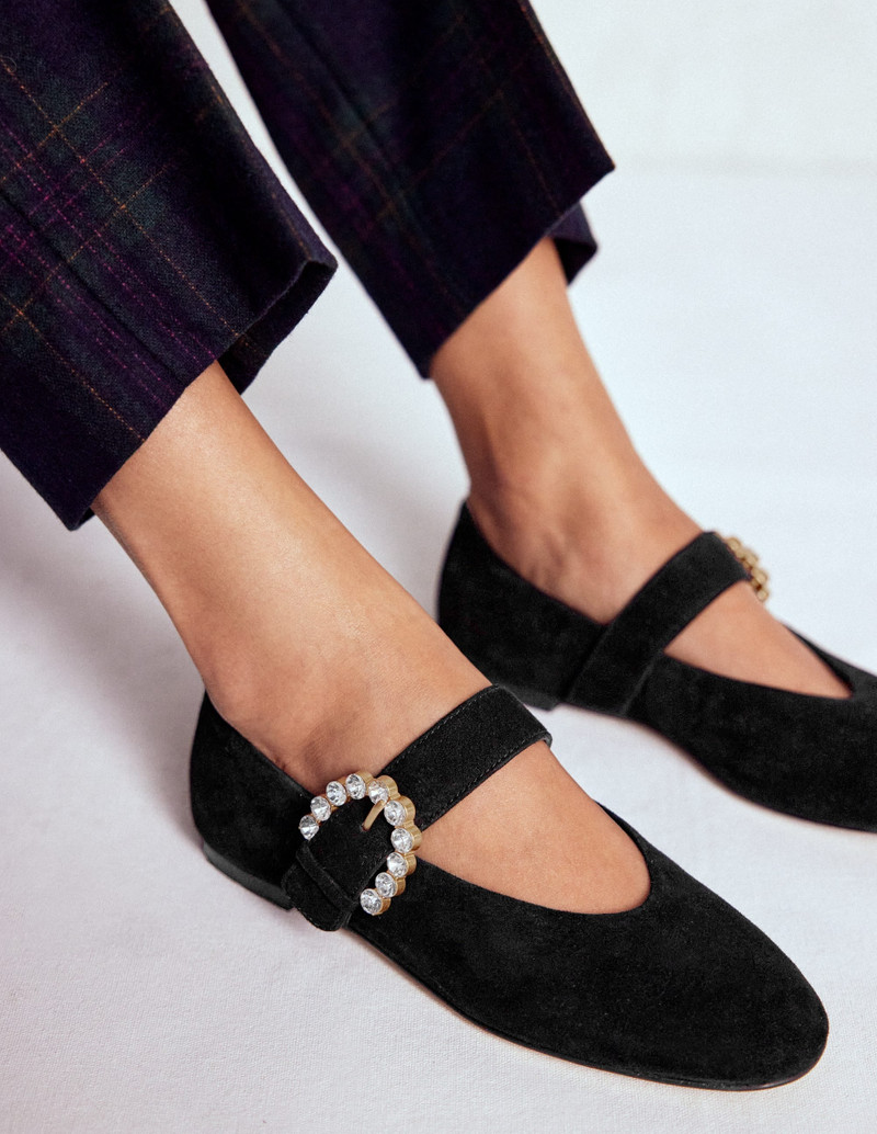 BODEN Kylie Flat Buckle Mary Janes-Black outlook
