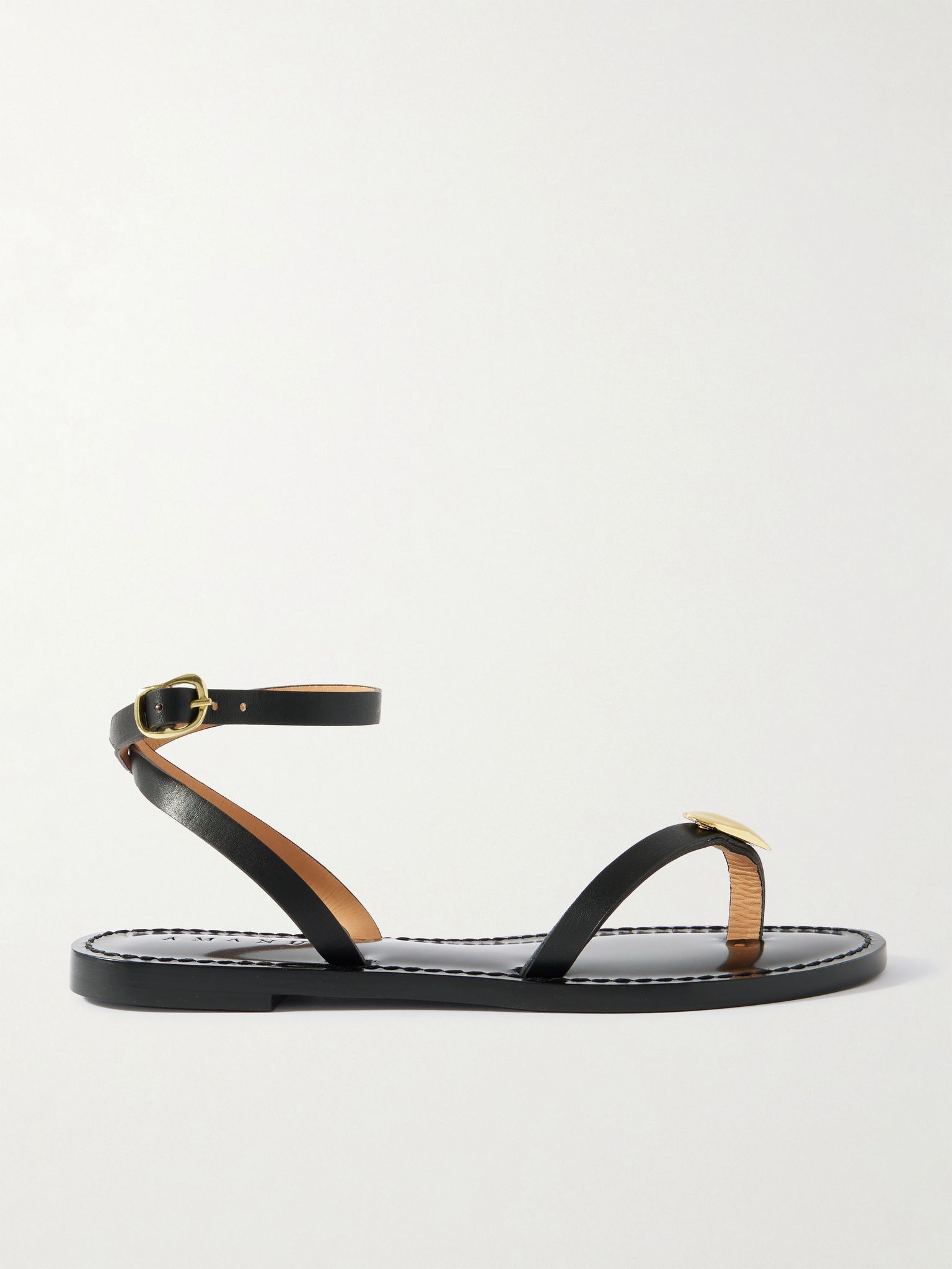 The Senegal embellished leather sandals Black - 1