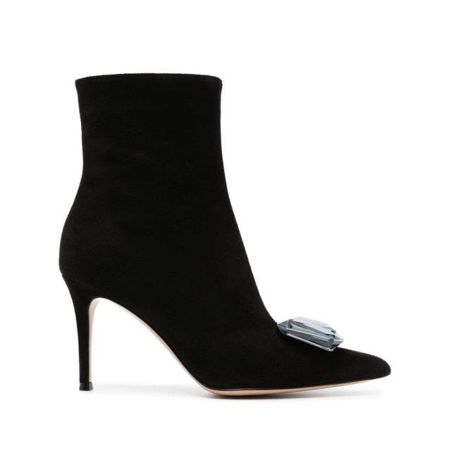 Gianvito Rossi Jaipur black 85mm ankle boots genteroma REVERSIBLE