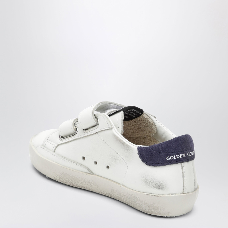 Old School sneakers in white/blue leather 4