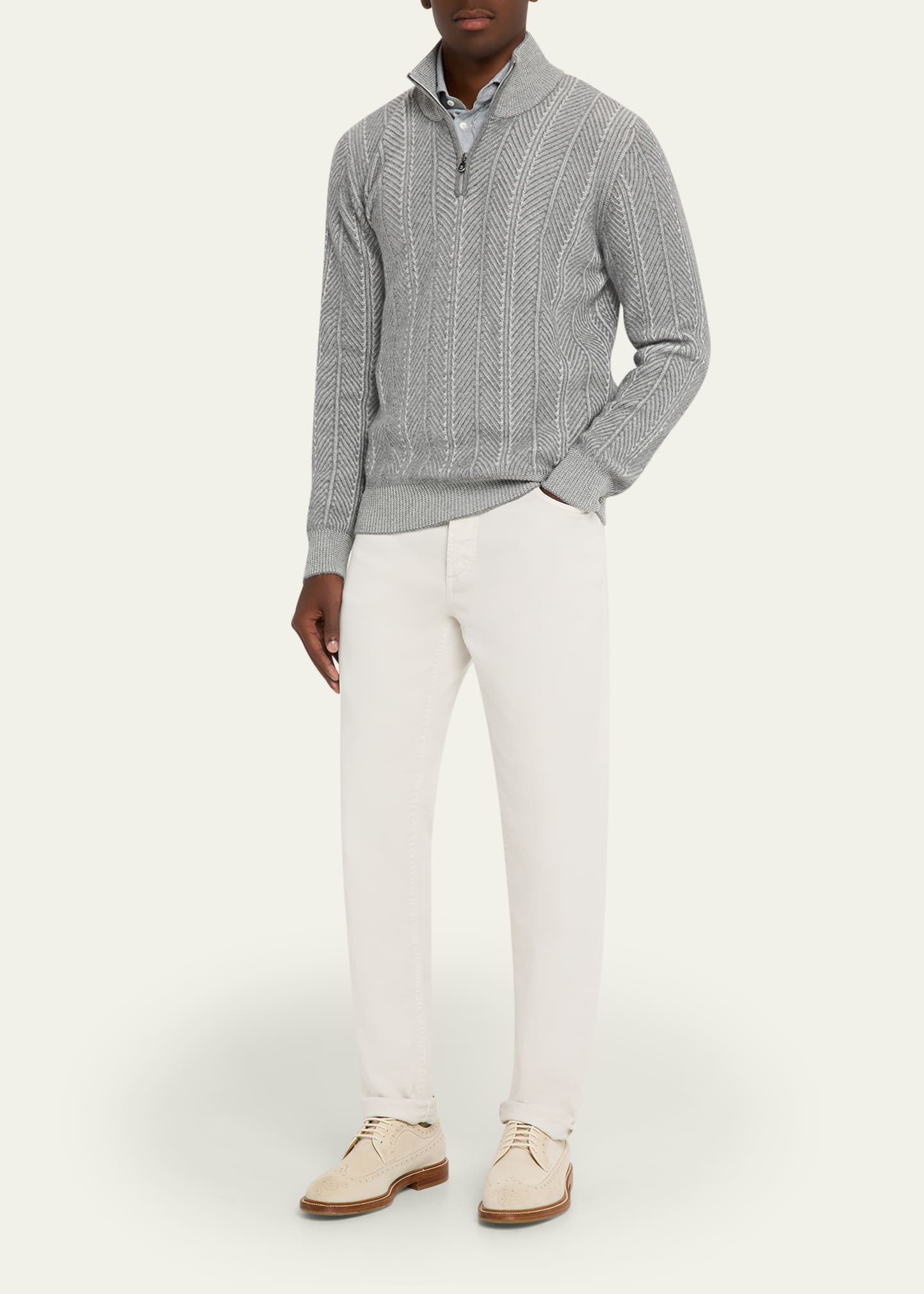 Men's Micro-Chevron Sport Shirt - 2