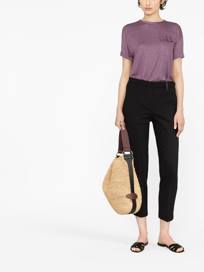 Brunello Cucinelli high-waisted cropped trousers outlook