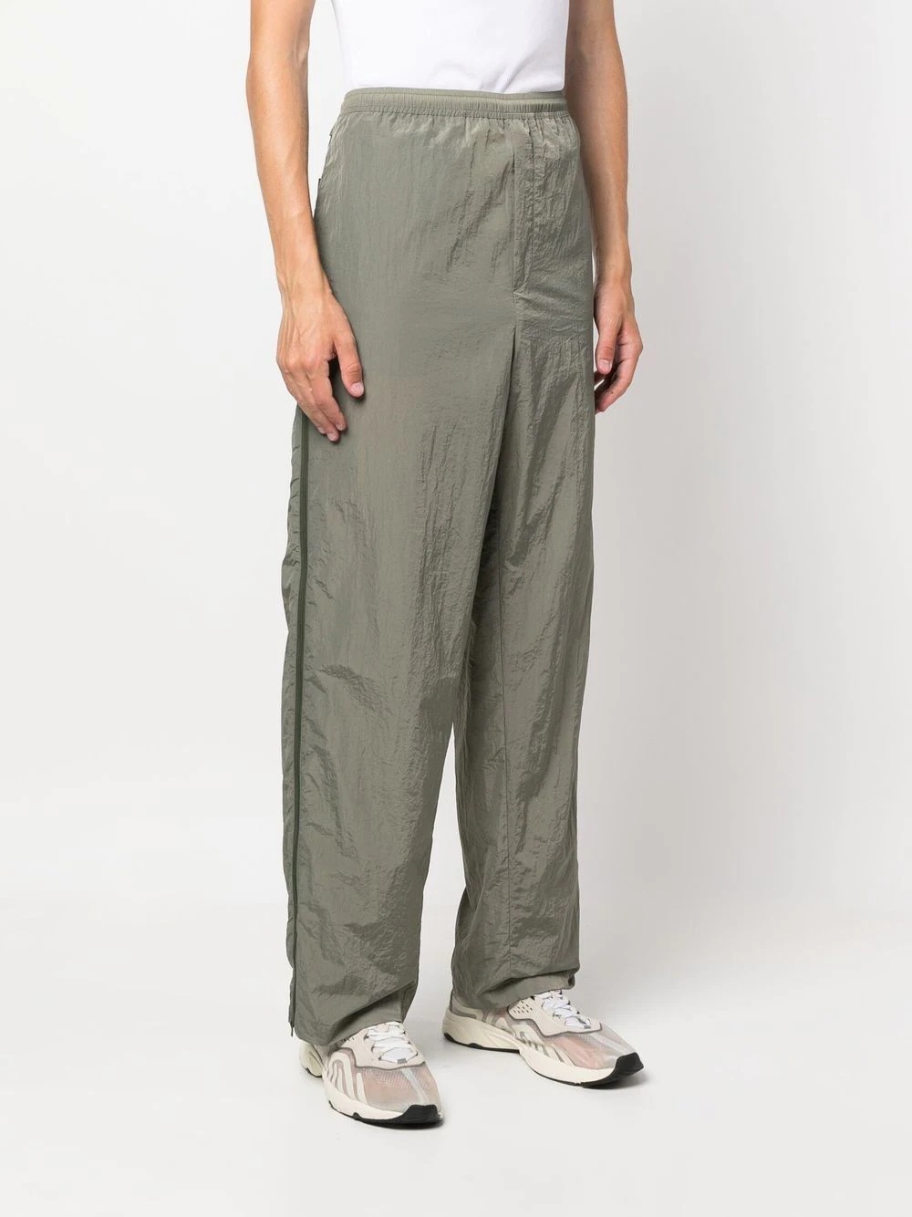 side-panelled straight trousers - 3