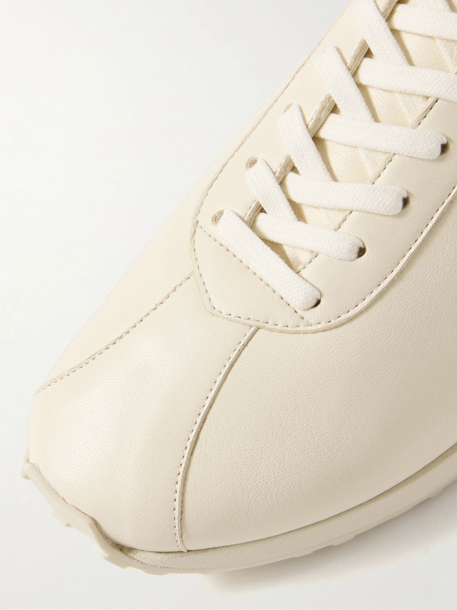 Mica Leather Sneakers Cream - 5