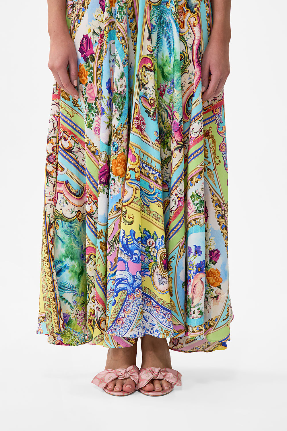 LONG DRESS WITH TIE FRONT - 6