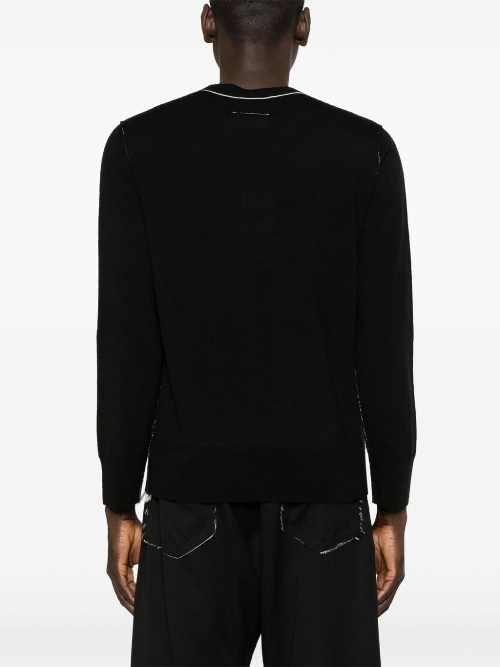 numbers-motif fine-knit jumper - 4