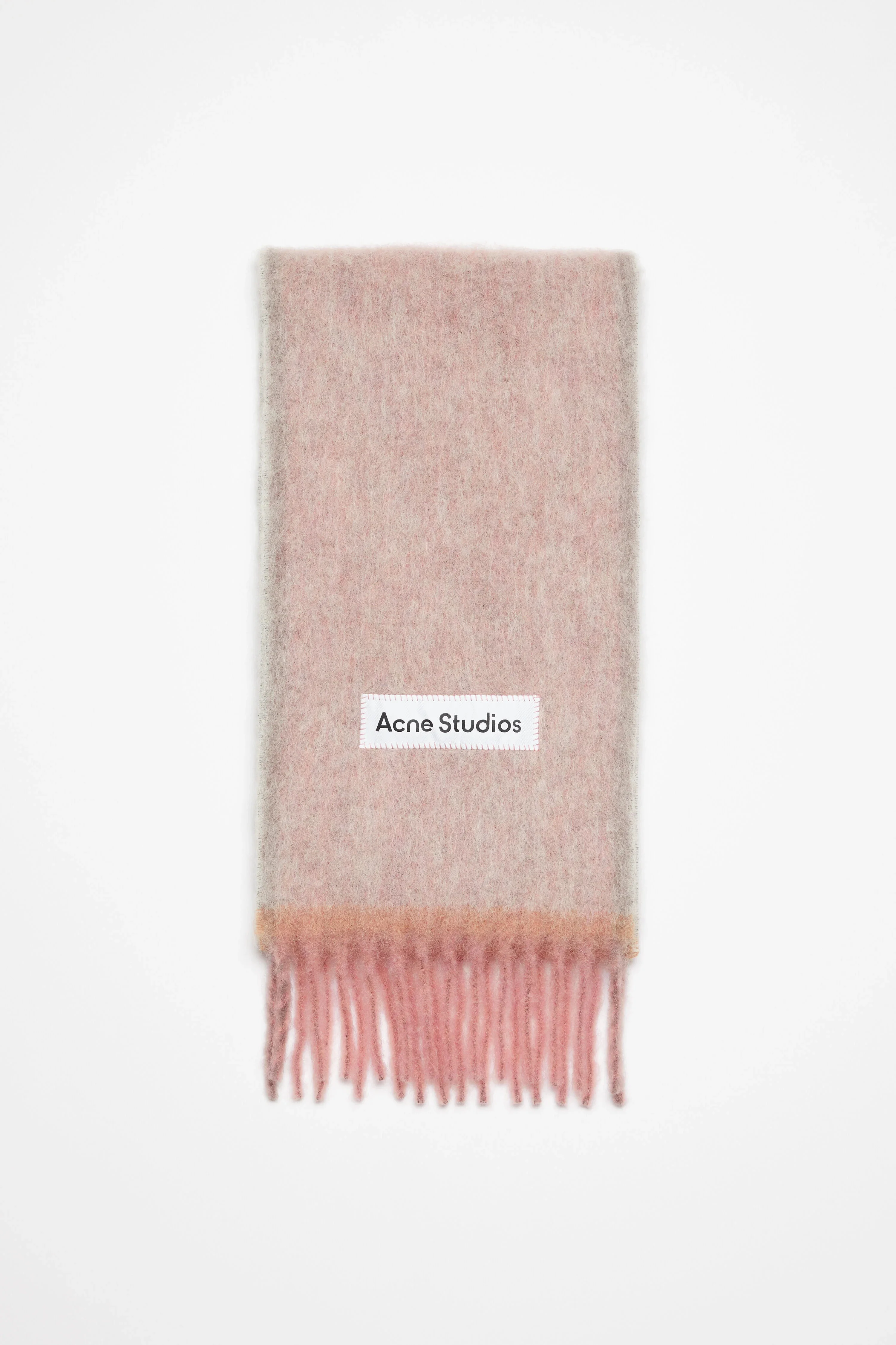 Wool mohair scarf - Narrow - Dusty pink - 1
