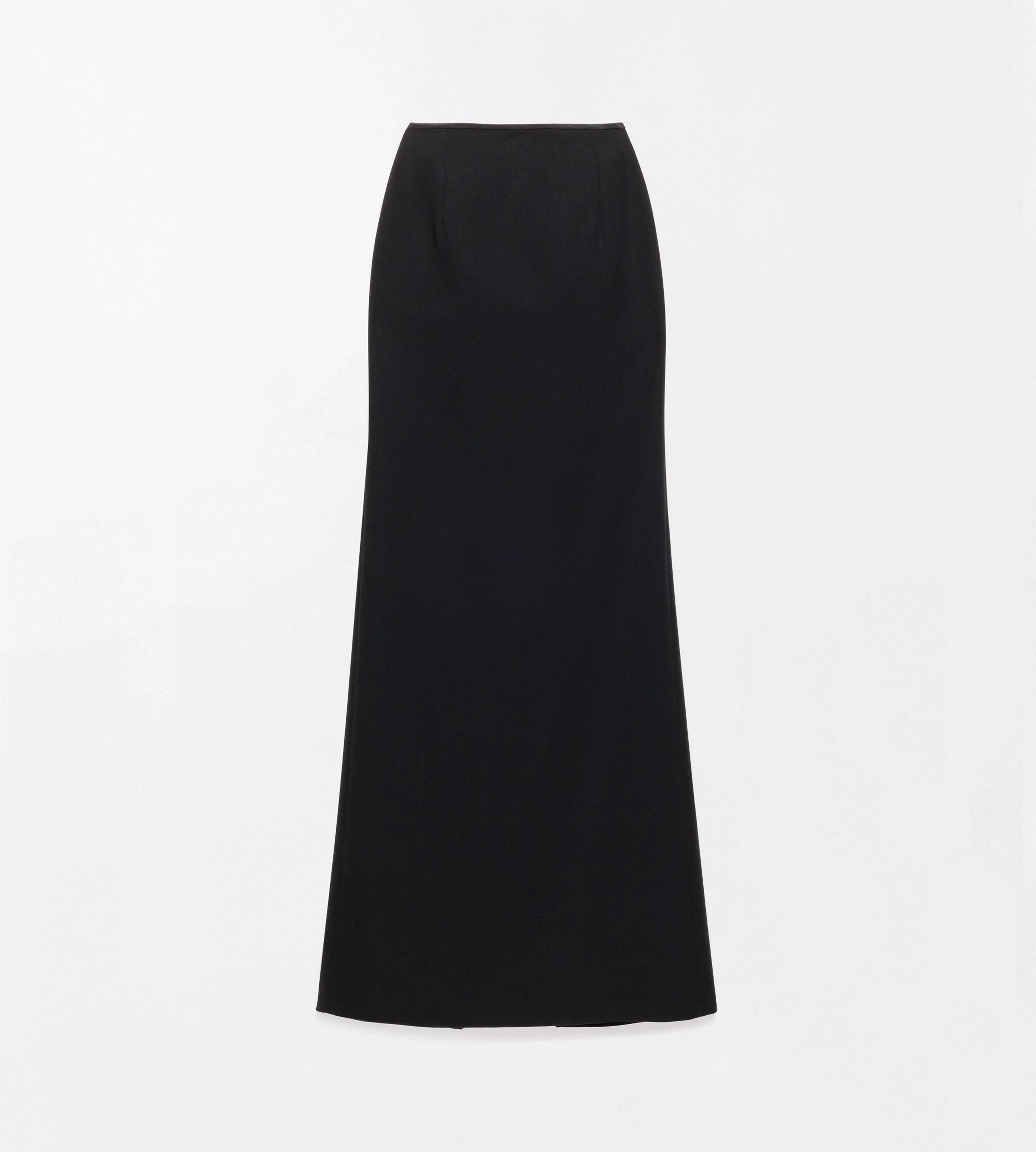 SILK CREPE HIGH WAIST FLOOR LENGTH FITTED SKIRT - 1