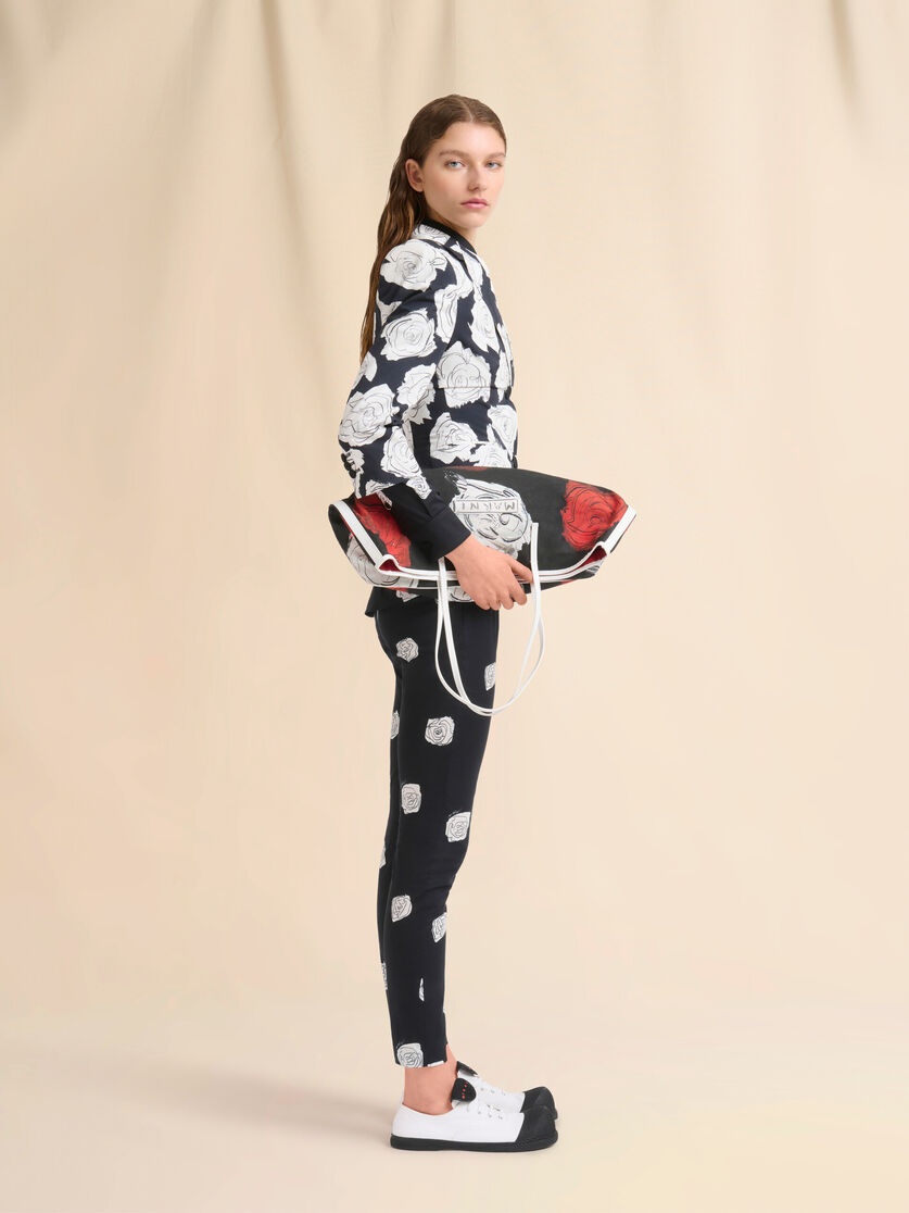 BLACK POPLIN BABY JACKET WITH AURORA PRINT - 6
