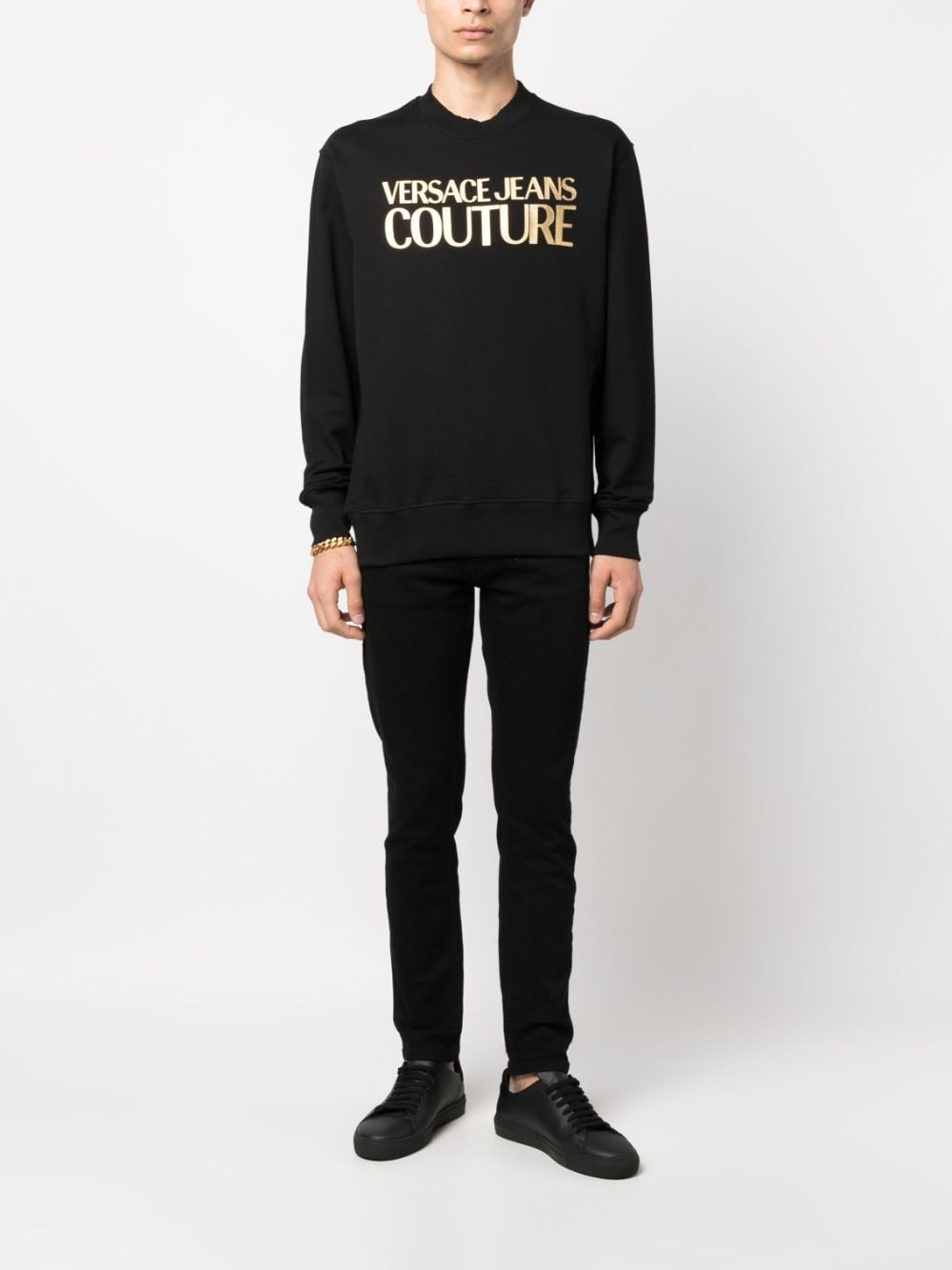 logo-print cotton sweatshirt - 2