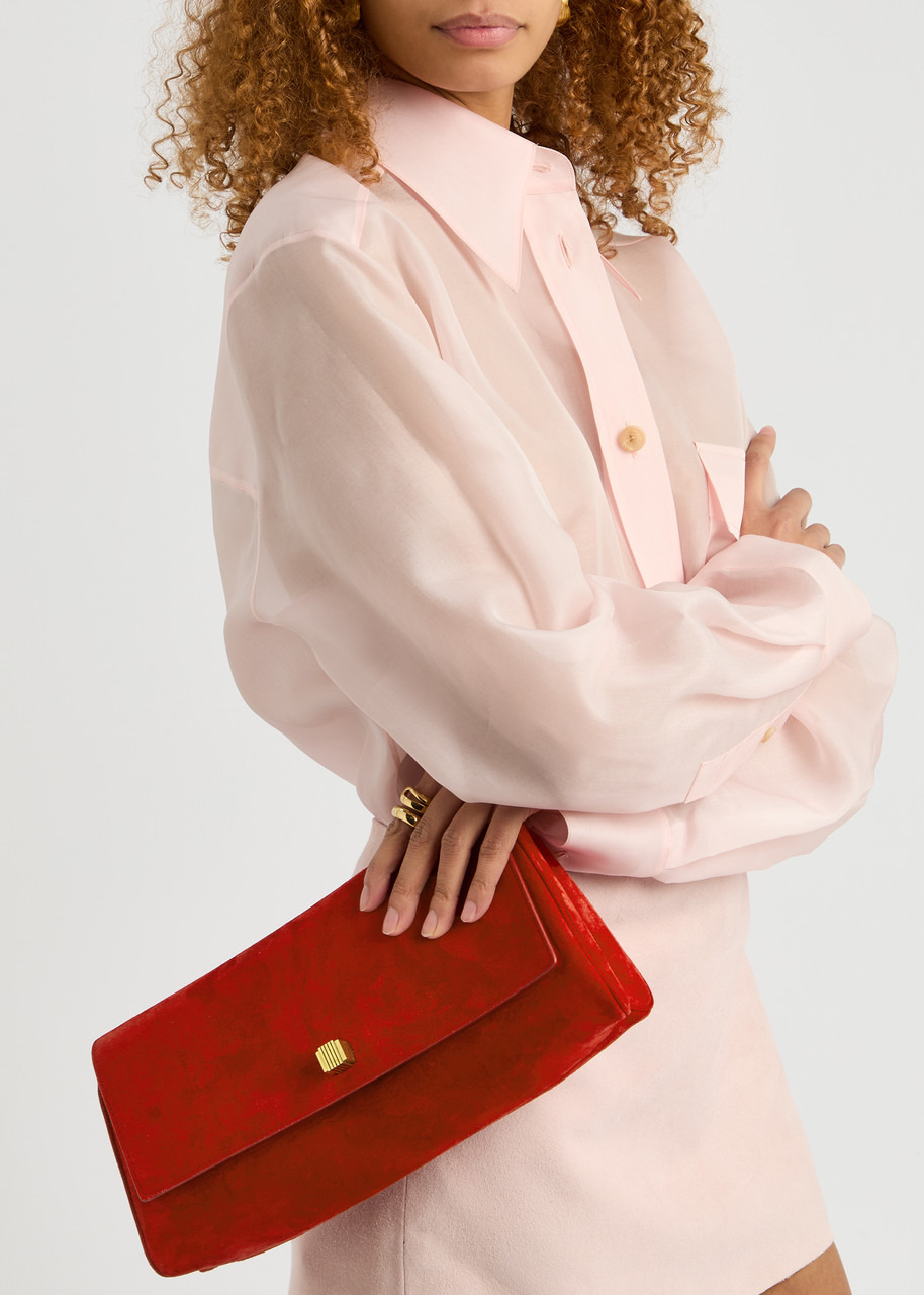 Khaite Audrey Suede Clutch - 5