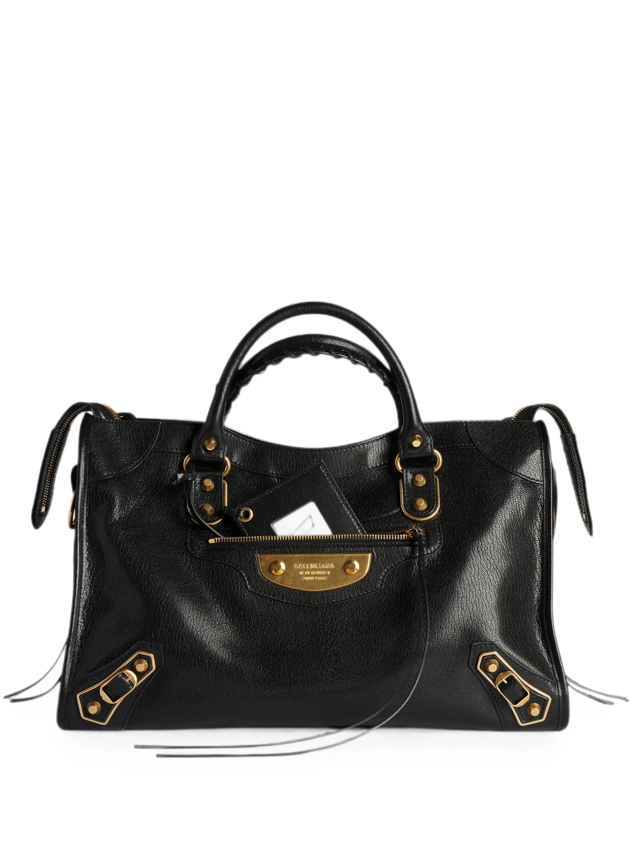 Balenciaga Le City Uptown Stud-embellished Leather Tote Bag - 1