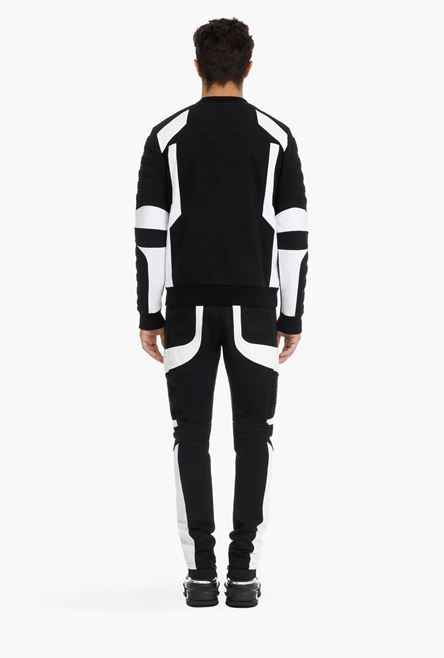 Bicolor black and white bomber jacket - 3