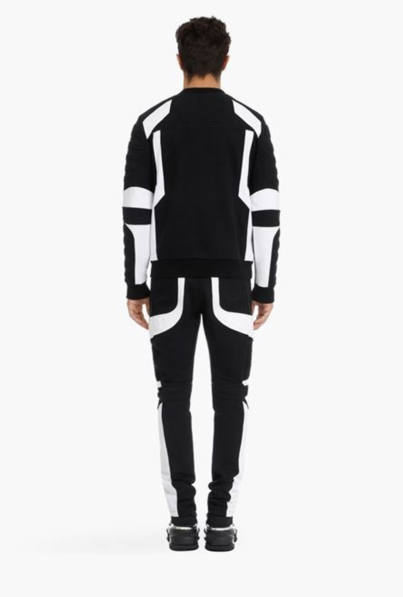 Bicolor black and white bomber jacket 3