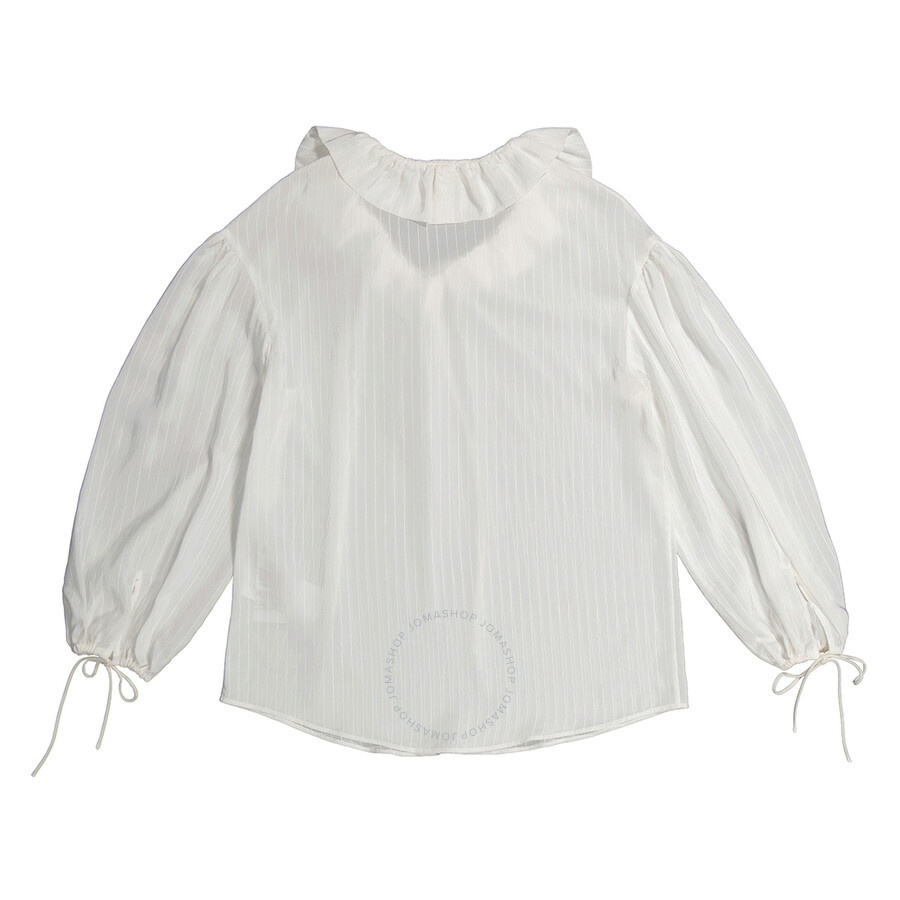 Stella Mccartney White Pinstripe Blouse - 5