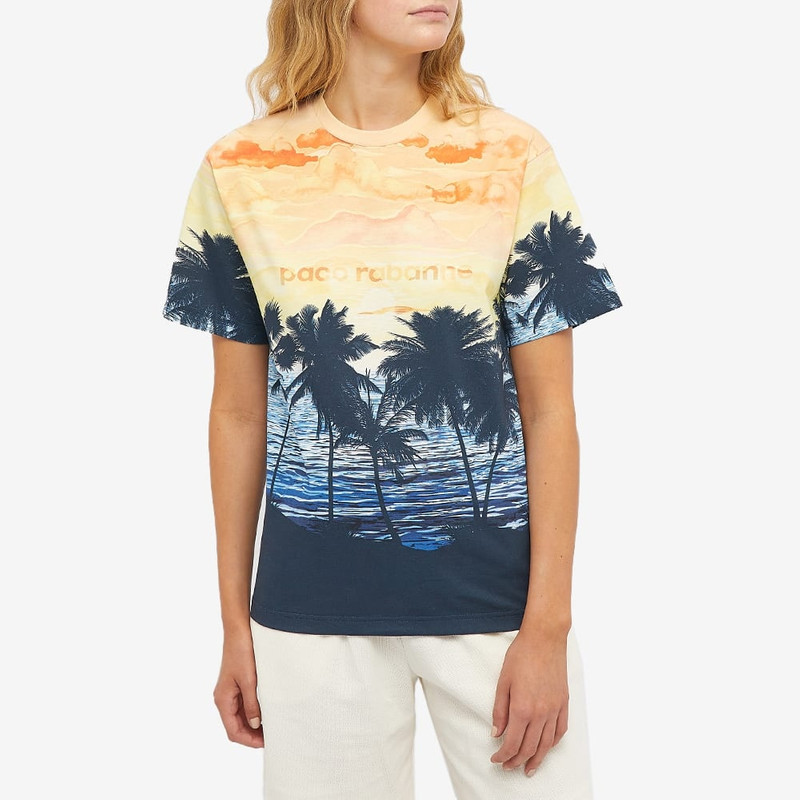 rabanne Paco Rabanne Sunset Logo T-Shirt outlook