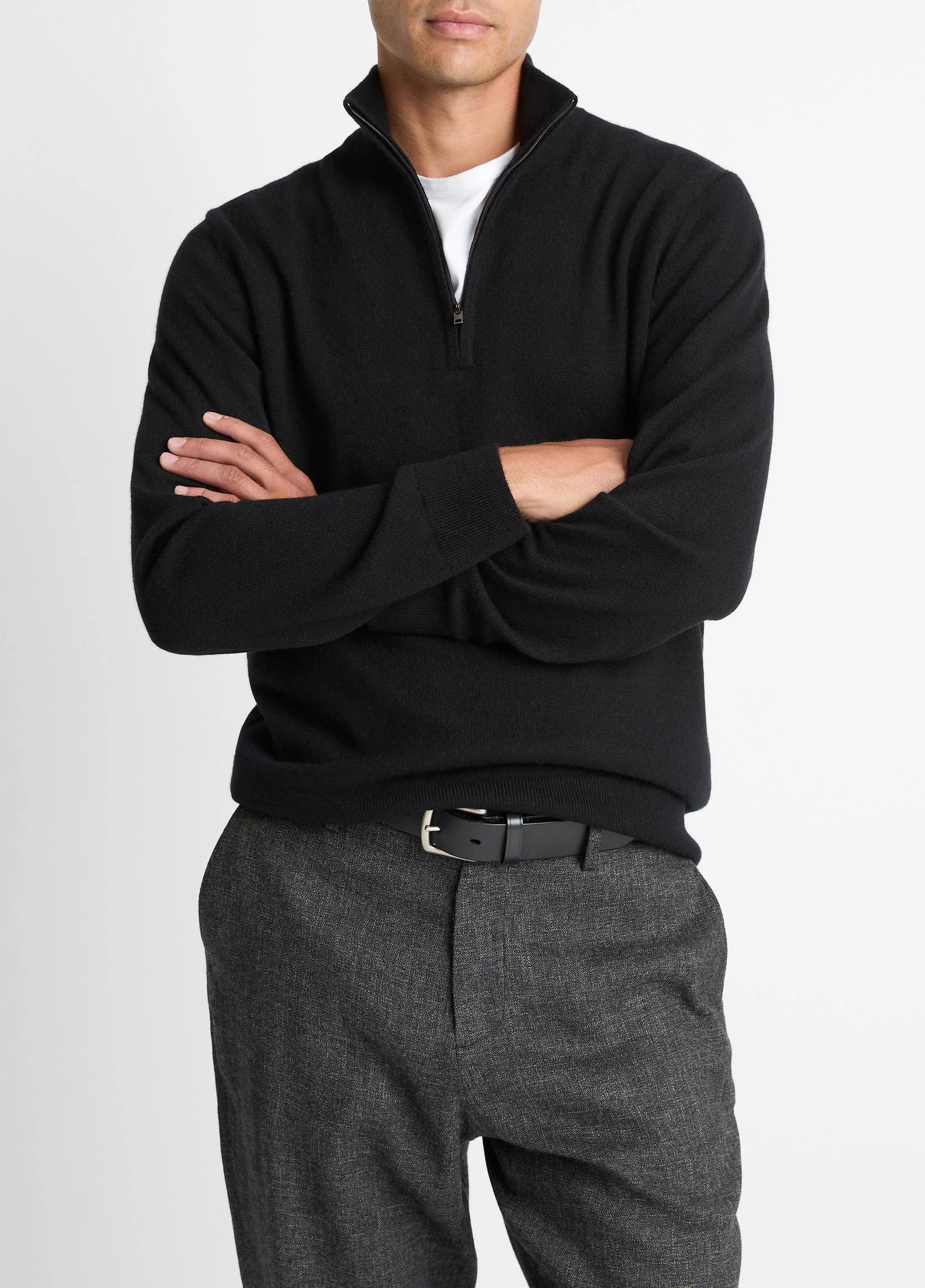 Cashmere Quarter-Zip Sweater - 1