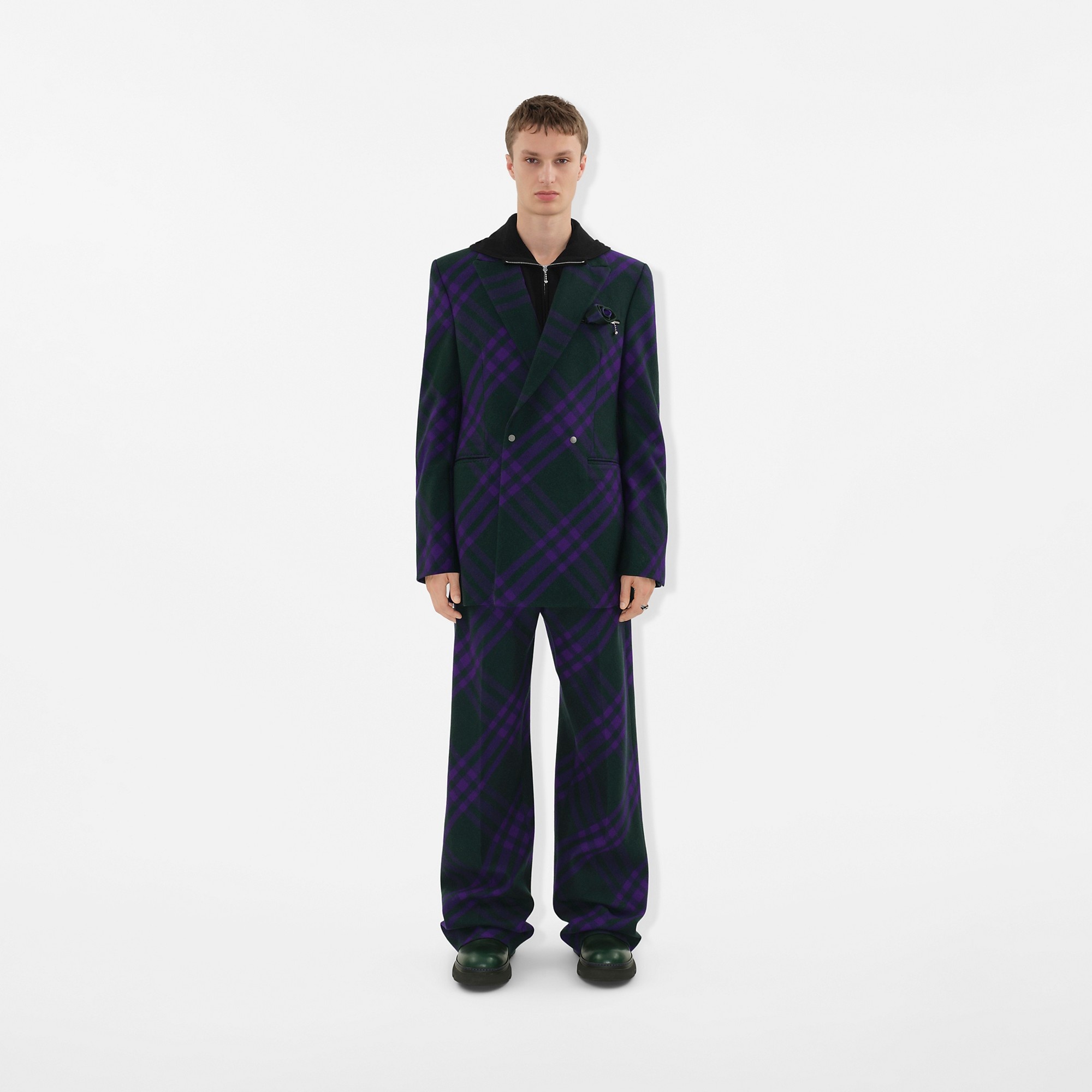 Check Wool Trousers - 2