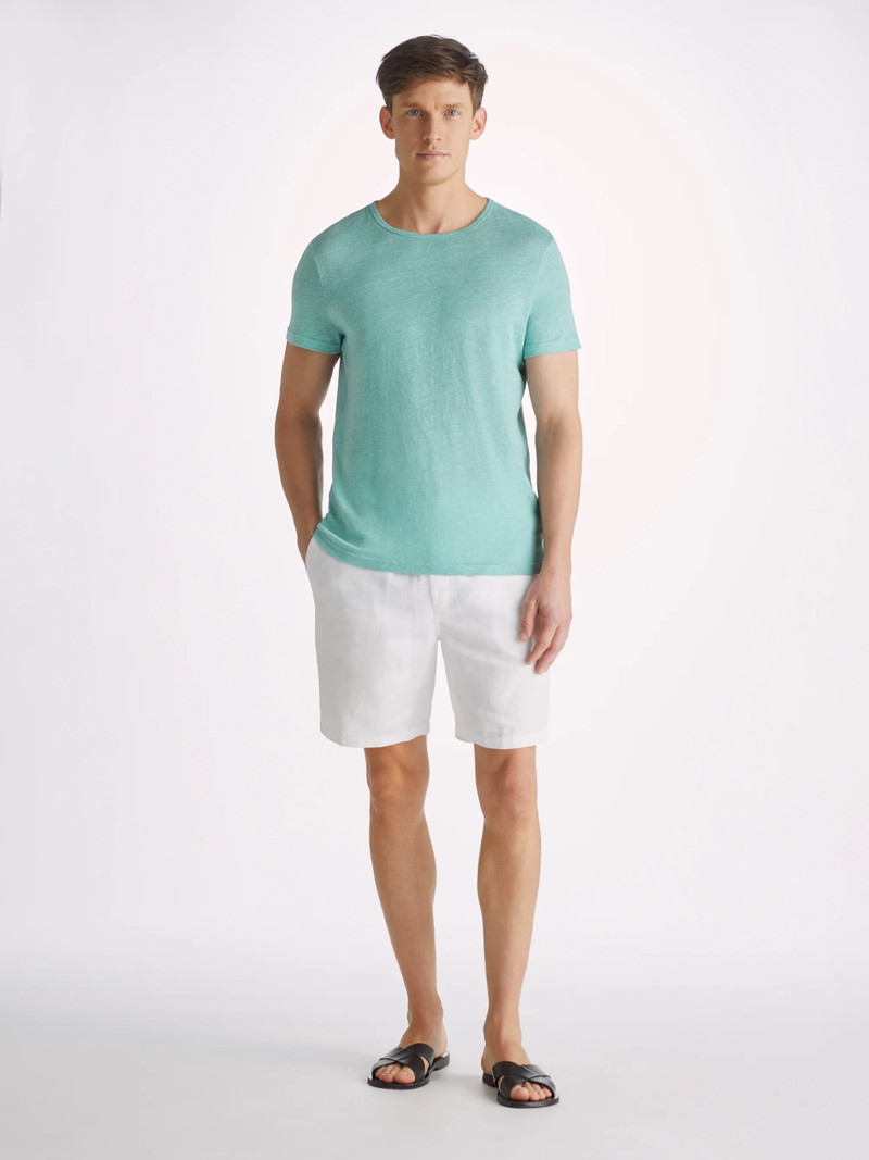 Derek Rose Men's T-Shirt Jordan Linen Soft Aqua outlook