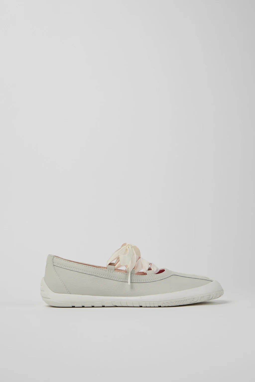 Peu Path+ White Leather Ballerinas for Women. - 1