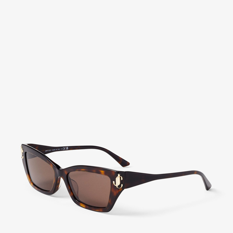 JIMMY CHOO Isla
Brown Havana Cat Eye Sunglasses outlook