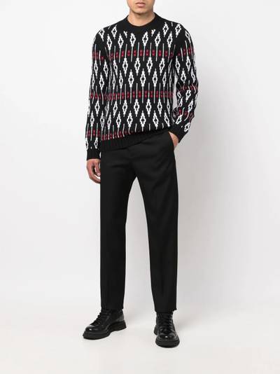 Valentino pressed-crease four-pocket tailored trousers outlook