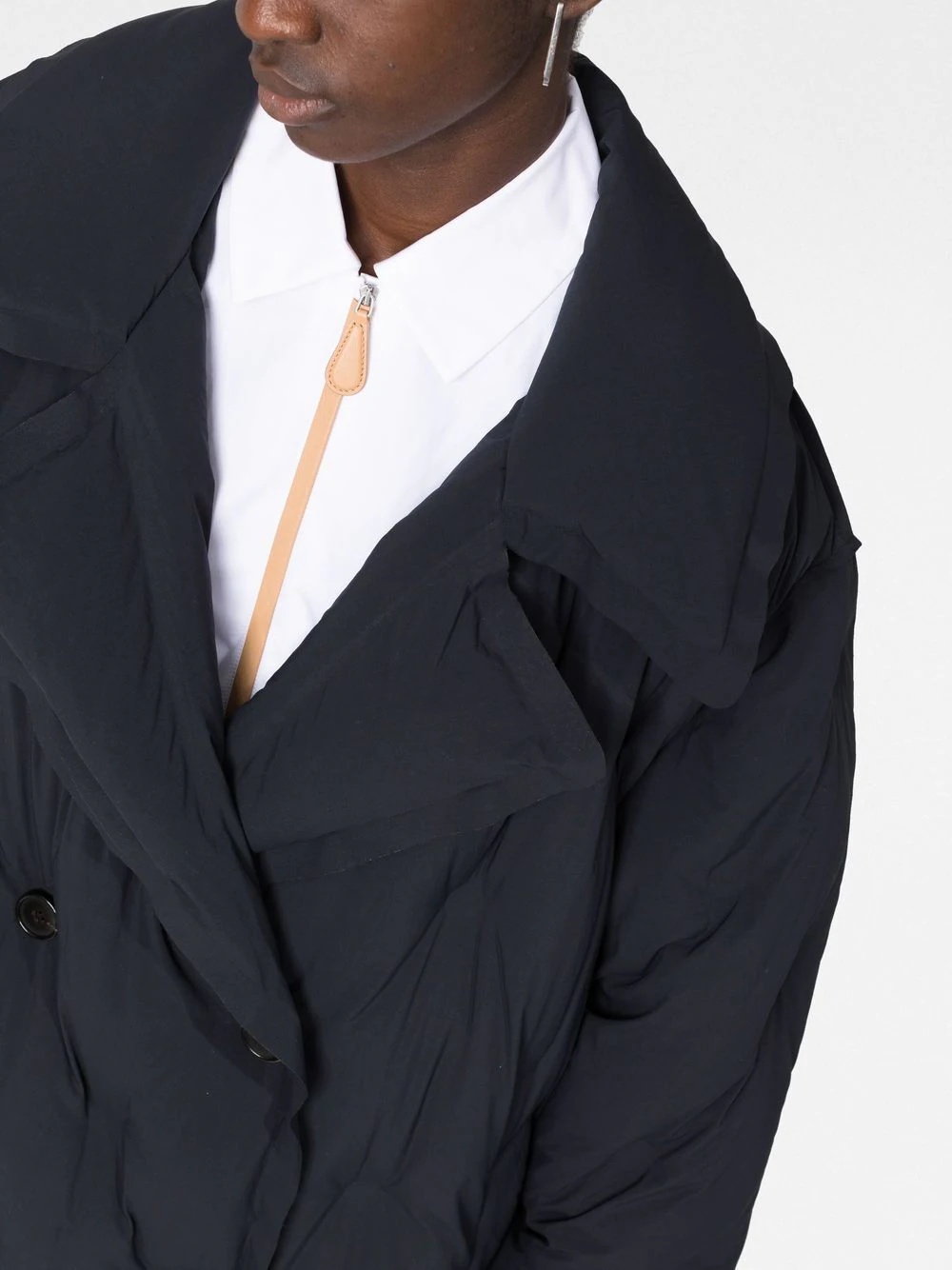 padded mid-length coat - 3
