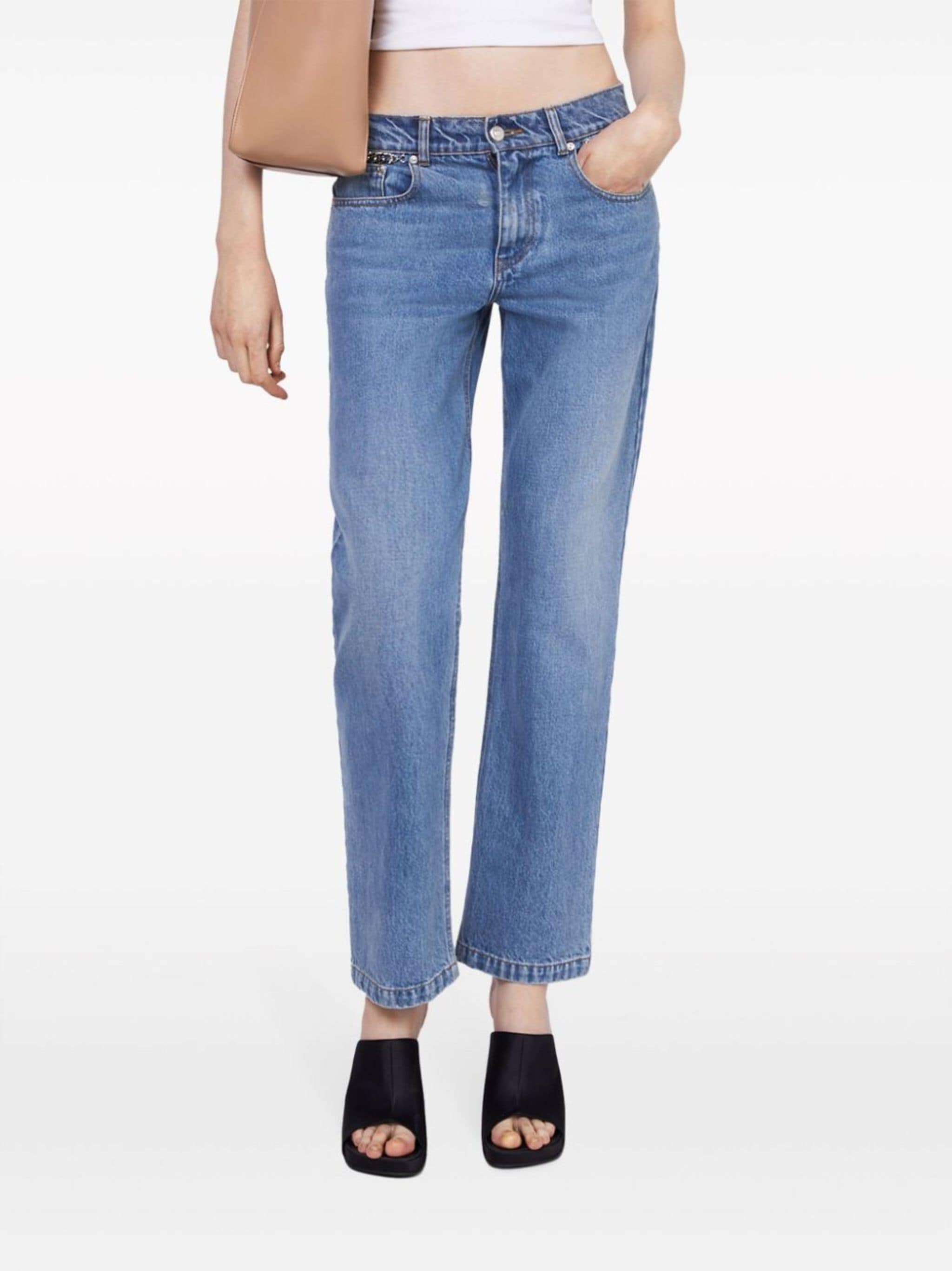 Falabella-chain straight-leg jeans - 4