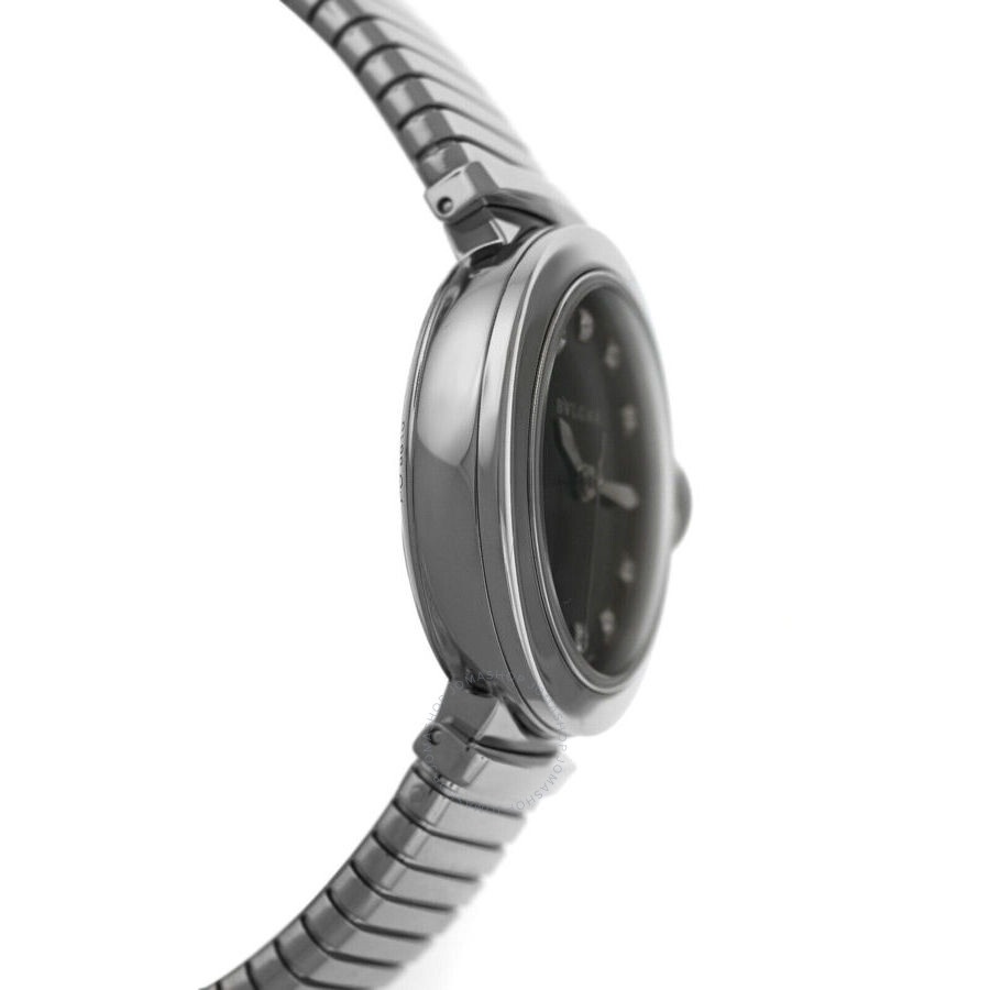 Pre-owned Bvlgari Lvcea Automatic Diamond Black Dial Ladies Watch 102953 - 3