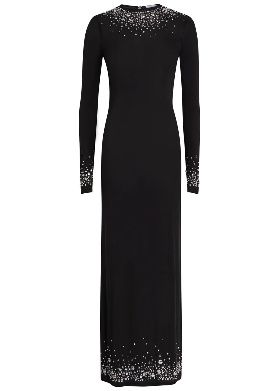 Rabanne Stud-embellished Stretch-jersey Maxi Dress - 1
