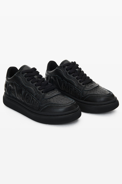 Alexander Wang puff pebble leather sneaker with logo outlook