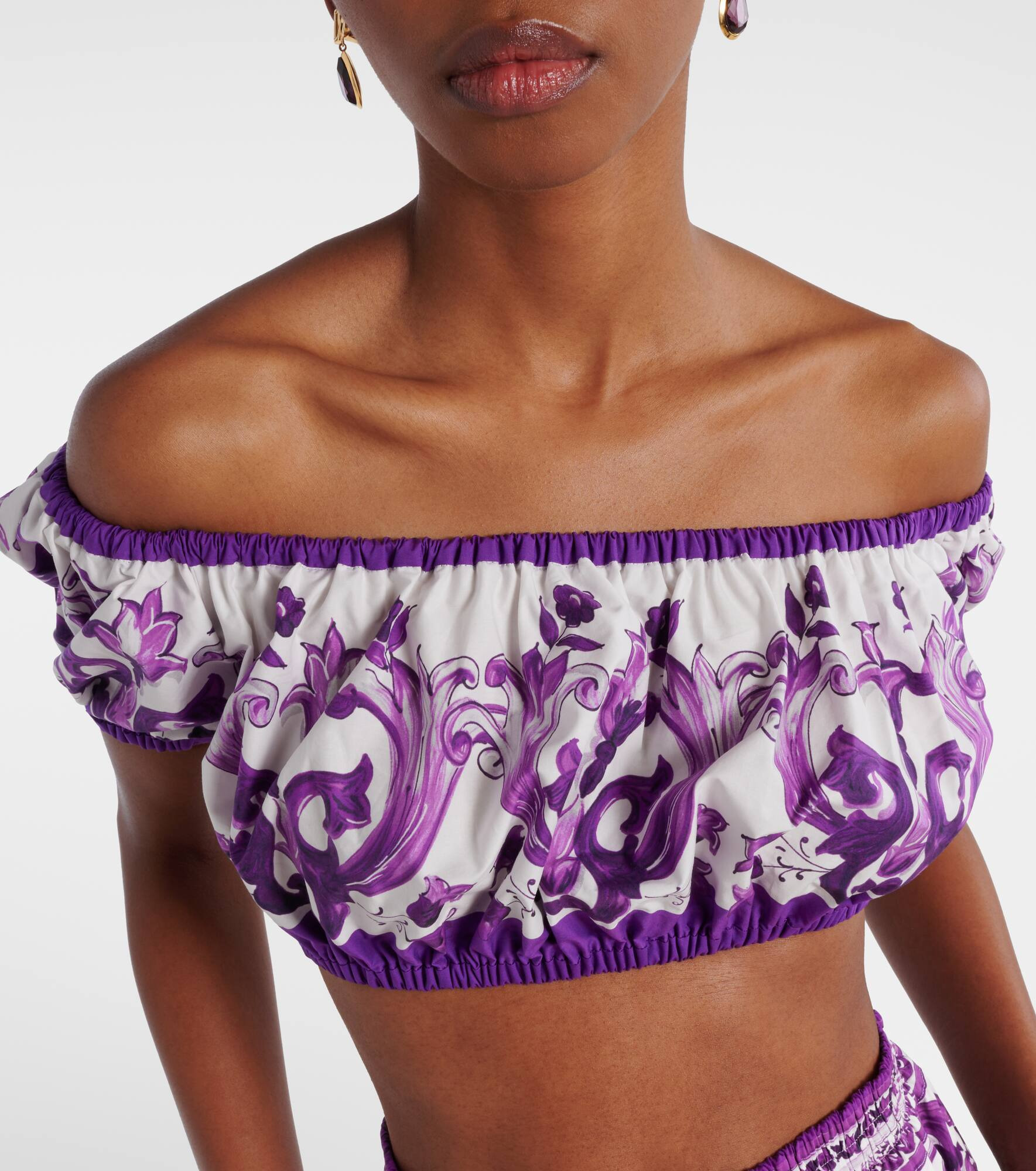 Majolica cotton crop top - 4