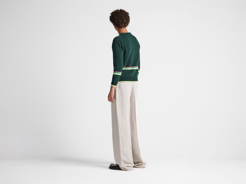 JW Anderson MENS SHEEP JUMPER IN DARK GREEN outlook