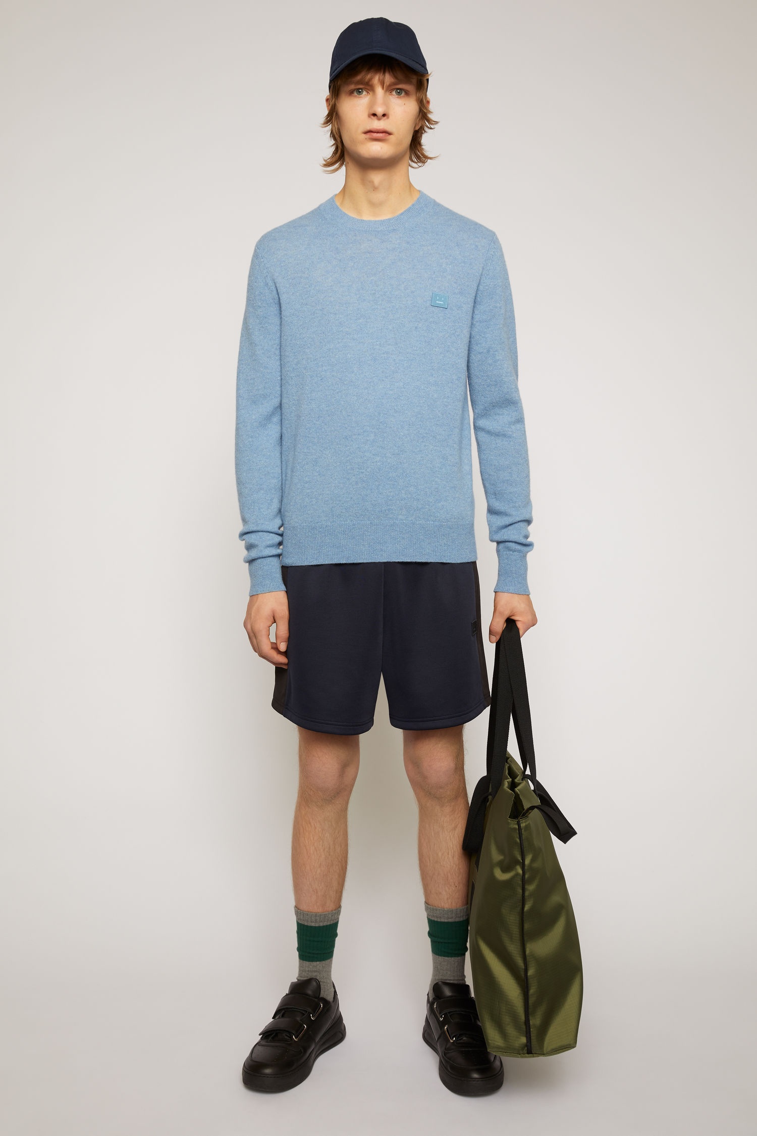 Crewneck wool sweater mineral blue - 2