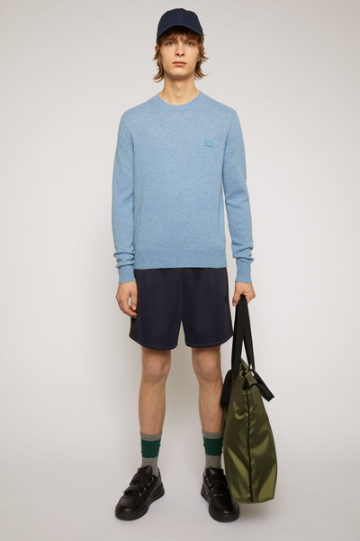 Acne Studios Crewneck wool sweater mineral blue outlook