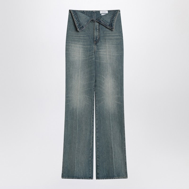 FLARED JEANS WITH TURN-UPS AT THE WAIST - 1