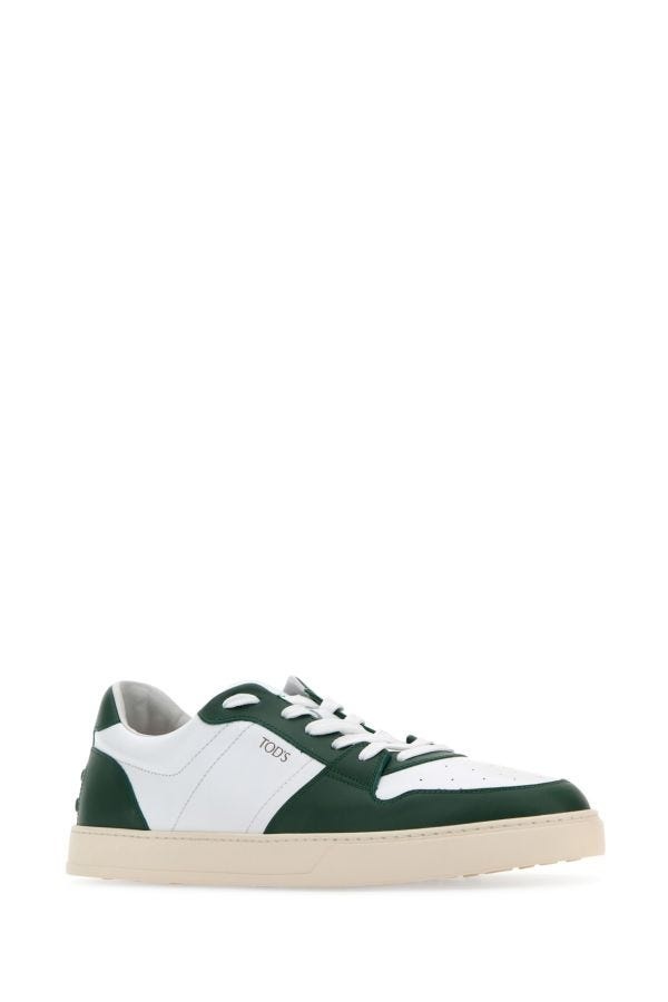 Two-tone leather sneakers - 2