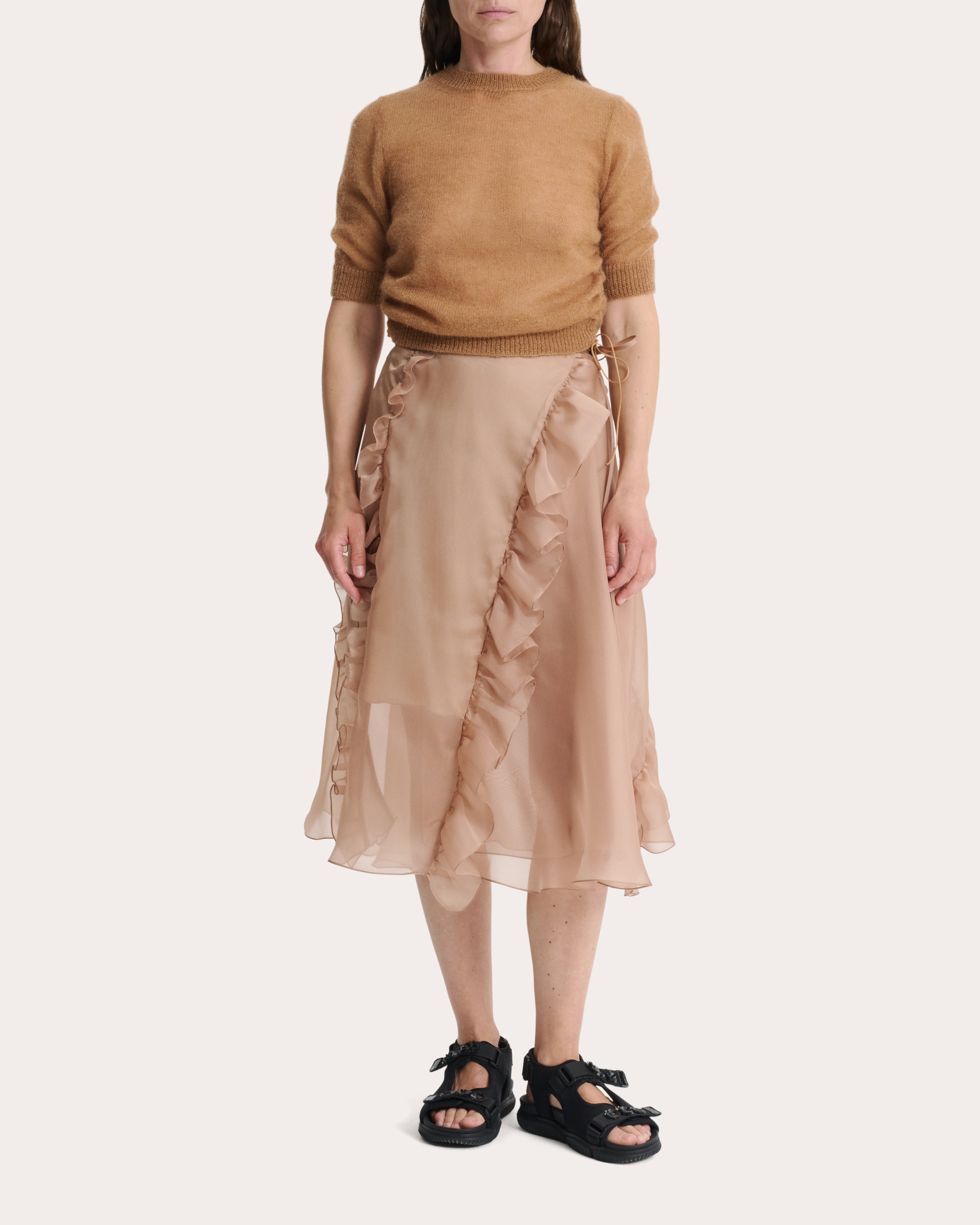 Videl Shirred Wool Knit Pullover - 2