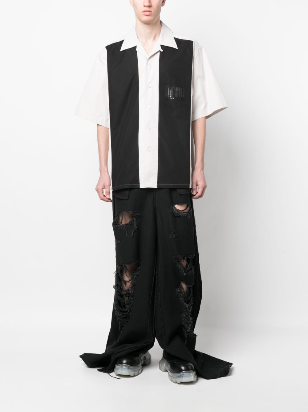 two-tone bowling shirt - 2