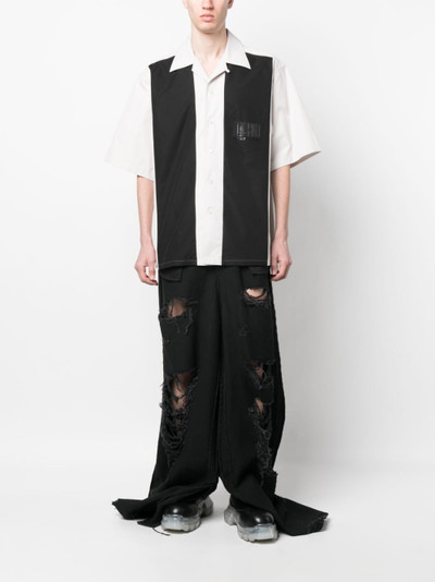 VETEMENTS two-tone bowling shirt outlook