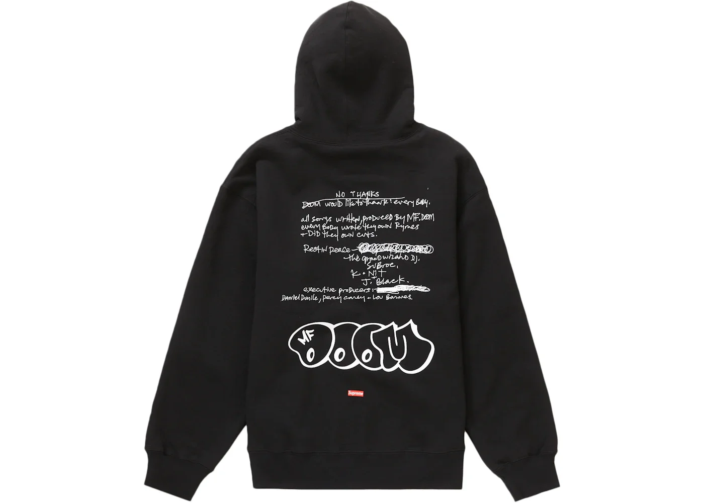 Supreme Supreme MF DOOM Hooded Sweatshirt Black - FW23SW110 BLACK 