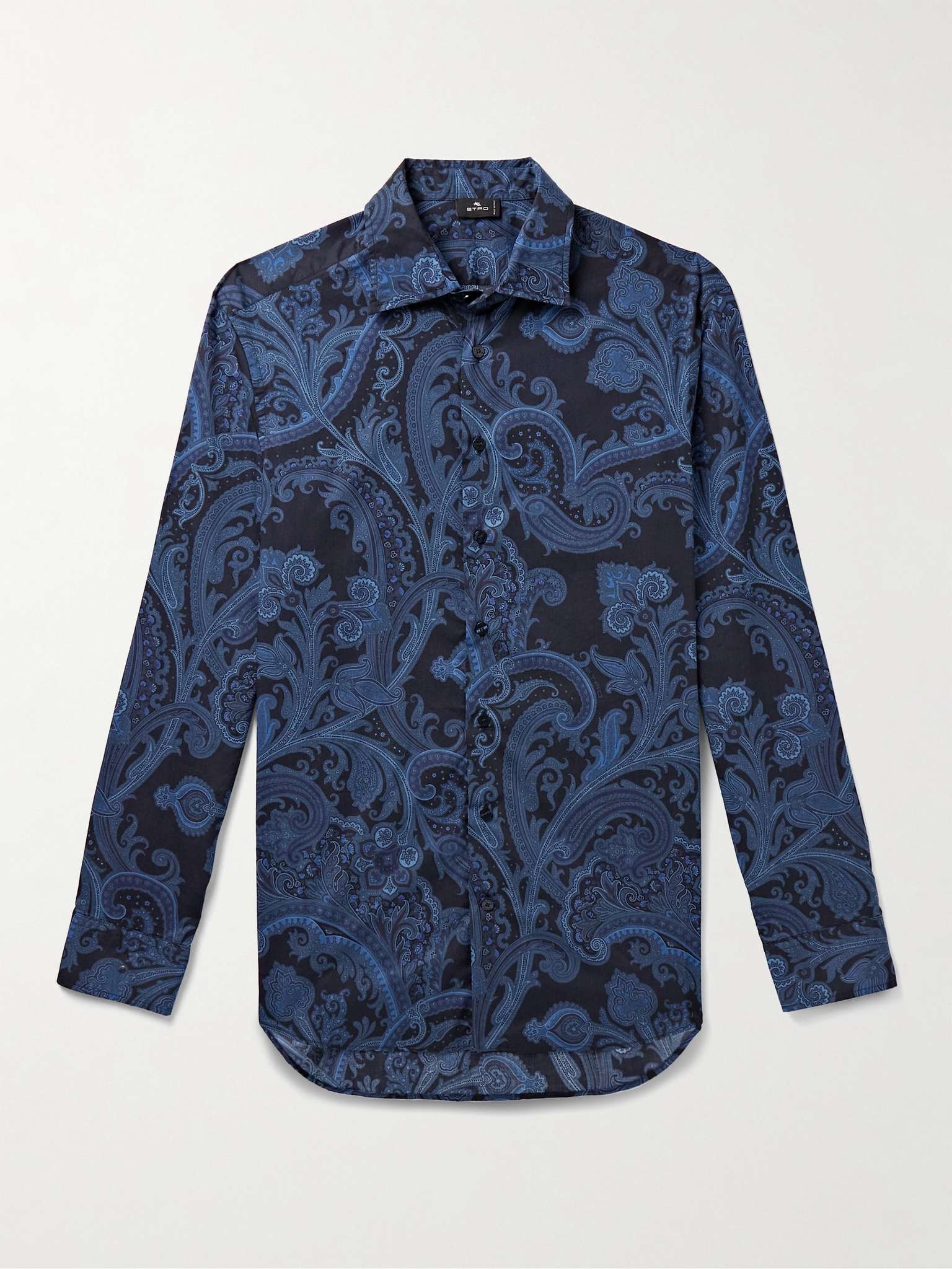 Slim-Fit Paisley-Print Cotton-Poplin Shirt - 1